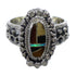 Multicolor Southwest Sterling Silver Ring Size 6-1/4 EX56408